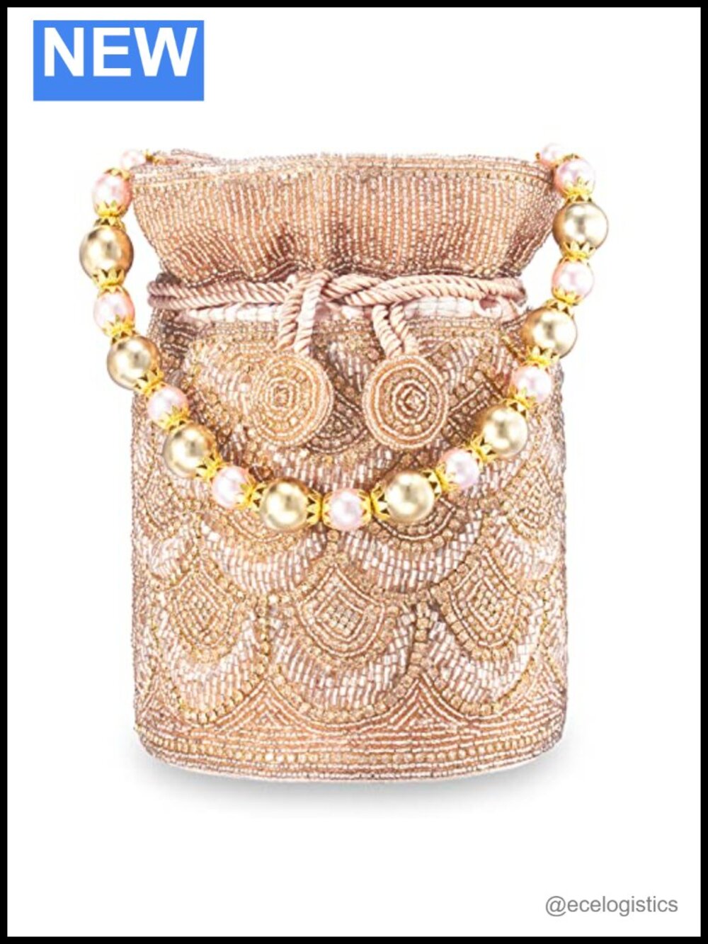 Ethnic Potli Bag Evening Clutch Drawstring Fabric Bride Purse Gift